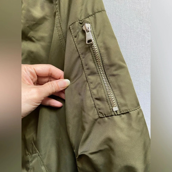 Topshop bomber moto zip up jacket Sz S - Picture 3 of 10